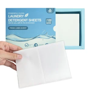 Custom Scent Eco Friendly Solid Laundry Detergent Sheets Biodegradable And Plant Powered Enzyme Laundry Sheets