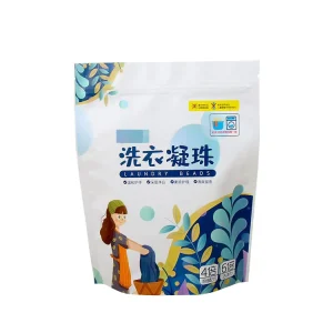 Custom Stand up Pouch Zipper Bag Plastic Aluminium Foil for Household Products Like Laundry Pod Dish Soap Cleaning Tablet