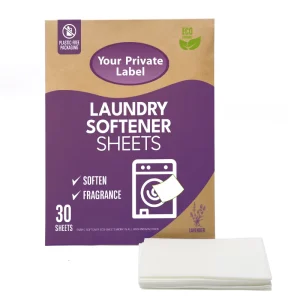 Customized Disposable Eco friendly Solid Lavender Scent Fabric Softener Sheets for Apparel