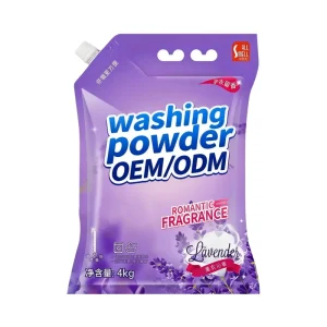 Customized Portable Concentrated Long Lasting Lavender Fragrance Powerful Stain Laundry Soap Powder Small Bag Washing Powder