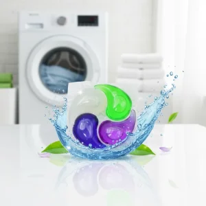 Cyclone Clean Eco Friendly Disposable 4 in 1 Antibacterial Detergent Pods with Floral Scent for Automatic Machine Washing