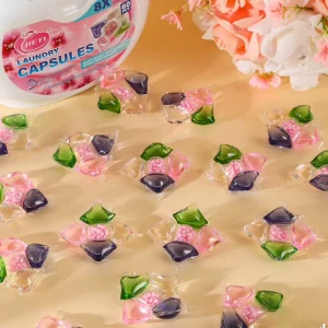 Direct Factory 5 in 1 Washing Pods Capsule Laundry Detergent Pods Deep Clean Eco Friendly OEM ODM Support 60 Pcs box
