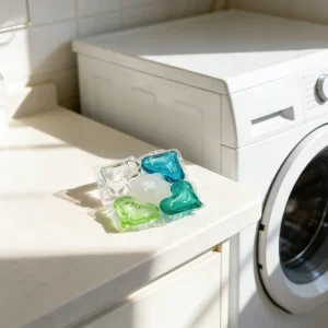 Disposable Laundry Detergent Pods Powerful Stain Removal Eco Friendly Concentrated Formula for Heavy Dirty Apparel Clothes