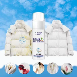Down Jacket Detergent Dry Cleaner for Stubborn Stains Household Laundry Washing Stain Remover Cleaning Liquid Clothes Spray