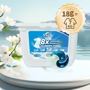Eco-Conscious Biodegradable 18g 4-Chamber Laundry Pods Disposable Eco-Friendly Anti-Bacterial Deep Clean Apparel