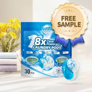 Eco-Conscious Biodegradable Disposable Laundry Pods Plant-Based Chemical-Free Quick Dry Fabric Care Apparel