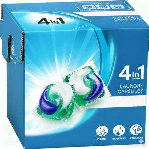 Eco Friendly 4 1 Apparel Laundry Pods High Efficiency Deep Cleaning Anti Bacterial Odor Removal Fabric Softening Long-Lasting