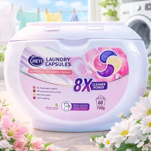Eco Friendly 4 in 1 Laundry Pods 12g X 60pcs Non Toxic Laundry Detergent Capsules for Tough Stains OEM OEM Available