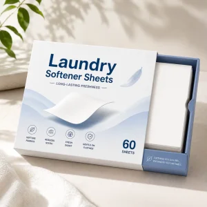 Eco Friendly Antibacterial Fabric Softener Sheets with Fragrance Reduce Static Wrinkles Soften Clothes