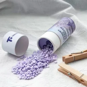 Eco Friendly Apparel Laundry Bead Wash 40g Long Lasting Lavender Scent Booster Clothing Beads Recyclable Package