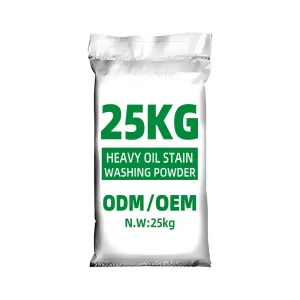 Eco Friendly Apparel Laundry Detergent Heavy Oil Stain Removing Washing Powder 25kg ODM OEM