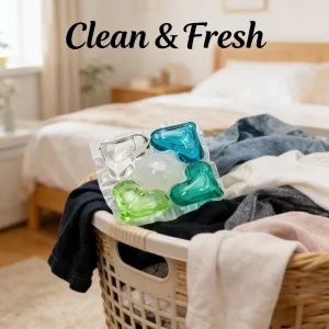 Eco-Friendly Disposable Laundry Detergent Pods for Apparel Deep Penetrating Cleaning & Oil Dust Stain Removal