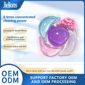 Eco Friendly Disposable Liquid Laundry Capsules Fresh Forest Floral Fruity Lavender Scent Boosters for Apparel Detergent Use