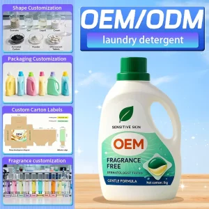 Eco Friendly Disposable Liquid Laundry Detergent with Lemon & Lavender Fragrance for Apparel Cleaning