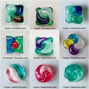 Eco Friendly Disposable Rainbow Fairy Capsules Gel Wash Pods Liquid Laundry Detergent Dispenser for Apparel Cleaning