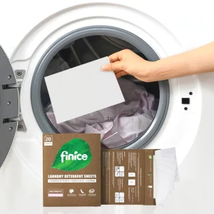 Eco Friendly Disposable Solid Laundry Detergent Sheets Bacteriostasis Softness Super Concentrated Gentle Paper Packaging