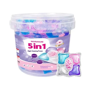 Eco-Friendly Five-in-One Cherry Blossom Laundry Pods Beads Lasting Fragrance Home Pack 5-Cavity Concentrated Enzyme Gel