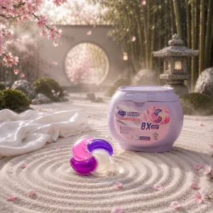 Eco Friendly Laundry Pods Capsule 4 in 1 Concentrated Liquid Detergent with Floral Scent for Private Label Buyers