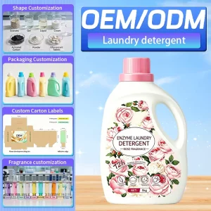 Eco Friendly Lavender Laundry Liquid Detergent for Apparel OEM Processing Disposable Fabric Care Cleaning Products