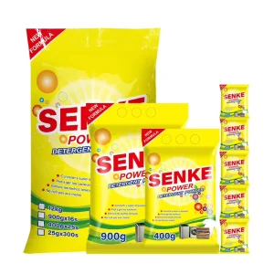 Eco-friendly 25g 400g 900g Softening High Foaming Floral Lemon Scented Natural Washing Powder Detergent Fast Clean