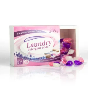Eco friendly 3 in One Laundry Detergent Pods Laundry Condensate Bead Lavender Floral Scent Bead Laundry Wash Detergent Capsules