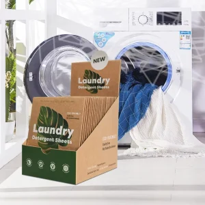Eco friendly Biodegradable Zero Waste Fresh Linen Scent Laundry Detergent Sheets Eco Strips Sustainable Clean Detergent Sheets