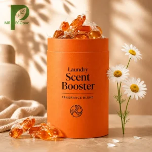 Eco friendly Custom Cardboard Paper Tube In Wash Scent Booster Long Lasting Fragrance Laundry Capsule Detergent Beads