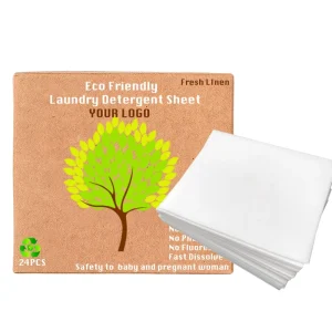 Eco friendly Laundry Detergent Sheets Biodegradable Power Fragrance Free Sheets Laundry Detergent