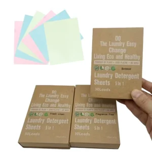 Enzyme Technology Detergent Stain Remover Whitener Eco Strips Laundry Detergent Sheets Whitening for Sensitive Skin