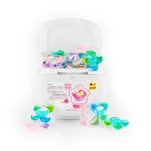 Factory 5 IN1 Eco Hypoallergenic Detergent Pods 12X Clean Stain Remover Laundry Detergent Pods