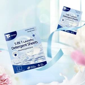 Factory Direct Sale Type Eco Friendly 5in1 Laundry Soap Sheets Travel Laundry Detergent Sheets Lightweight Laundry Detergent