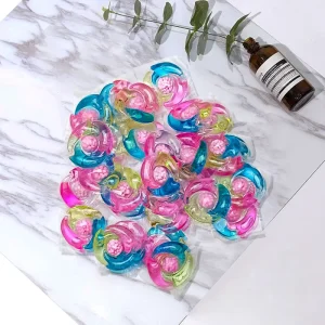 Factory Price Stain Removal 4 in 1 Laundry Detergent Pods With Fabric Softener Laundry Detergent Washing Capsules Soap Pods