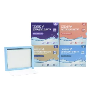 Factory Supply Famous Eco Friendly 11*14 cm Size Solid Sheet Good Selling Cleaning Laundry Strips for Apparel Washes Paper