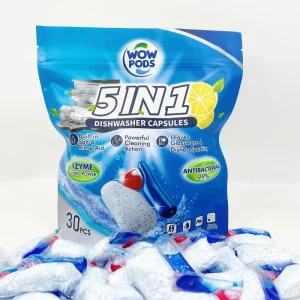 Family Kitchen Dish Washer Detergent Liquid Bead 5 in 1 Dish Washing Pods Capsules for Sale