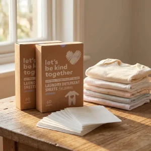 Fast Dissolving Eco Friendly Baby Detergent Sheets Manufacturer Baby Laundry Detergent Strips