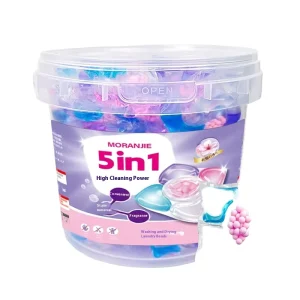 Five in One Eco Friendly Cherry Blossom Laundry Pods Beads Lasting Fragrance Home Pack 5 Cavity Concentrated Enzyme 100 Barrel