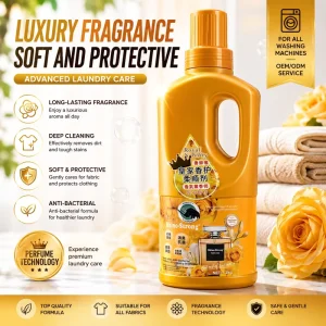 Flower Fragrance Eco-Friendly Liquid Fabric Softener with 5%-15% Active Ingredients 1.2KG for Clothing OEM ODM