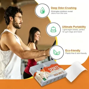 Formulated For Sweat And Workout Clothes Laundry Detergent Sheets Plastic Free Eco friendly Active Wear Laundry Detergent Sheets