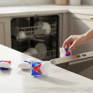 Free Sample 3 In 1 Anti Bacterial Dishwasher Detergent Gel Pods Removes Stains Disposable