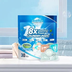 Free Sample 30 Count Luxury Fruity Scented 5In1 Laundry Capsules Long Lasting Fragrance Laundry Detergent Pods with Scent Beads