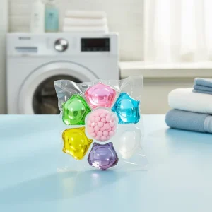 Free Sample 7 in 1 Laundry Pods Hotel Scent Laundry Gel Flower Shape Concentrated Stain Removal Laundry Pods for All Clothes 10g