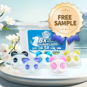 Free Sample OEM Organic Plant Fragrance Panda Shape Laundry Detergent Capsules Water Soluble Strong Stain Removal for Clothes