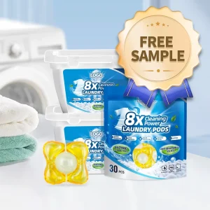 Free Sample Quick Dissolve 30Second Activation 3 in 1 Laundry Detergent Pods Scent Booster Disposable Industrial Efficient Fast