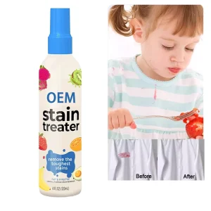 Free Sample the Best Baby Imediate Stubborn Fabric Laundry Clothing Stain Treater Stain Remover Spray
