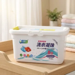 Free Samples High Quality Eco-Friendly Disposable Liquid Detergent Capsules 80-Piece Gel Soap Pods for Eco-Cleaning of Apparel