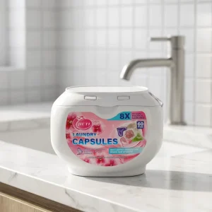Free samples OEM ODM 5 in 1 Cherry Laundry Pods Factory Direct Service 8g 60pcs Box Detergent Capsules