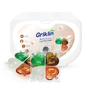 GRIKLIN 11g Eco Friendly Disposable Detergent Pods 30 50% Active Ingredients Long Lasting Cherry Blossom Fragrance for Automatic