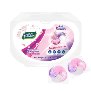 Griklin 4 in 1 Laundry Pods Household Laundry Detergent Pods Capsules