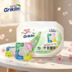 Griklin Factory Direct Price Laundry Detergent Pods New Design Floral Scent Washing Gels Low Price Concentrated Laundry Capsules