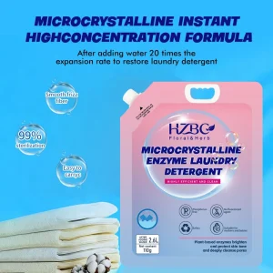 HZBC Eco Friendly Plant Enzyme Deep Cleaning Strong Stain Removal Fragrance Enhancement Concentrated Liquid Laundry Detergent
